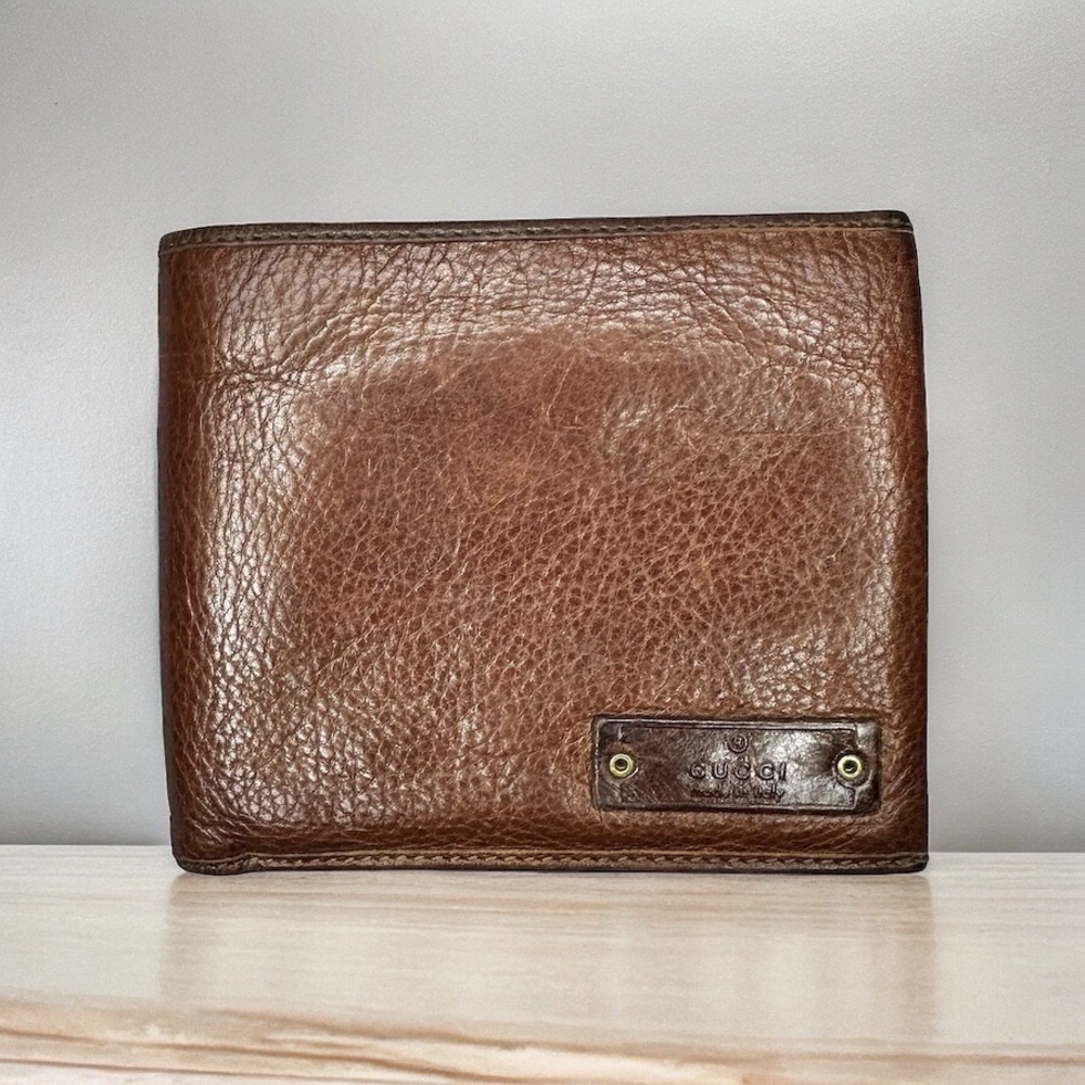 Authentic GUCCI Brown Leather Men’s Bifold Wallet